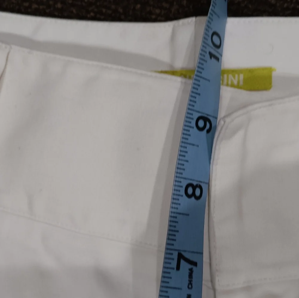 Gianni Bini Modern Fit Shorts Women’s White Mid Rise Casual Sz 12 Cotton Stretch - Picture 11 of 11